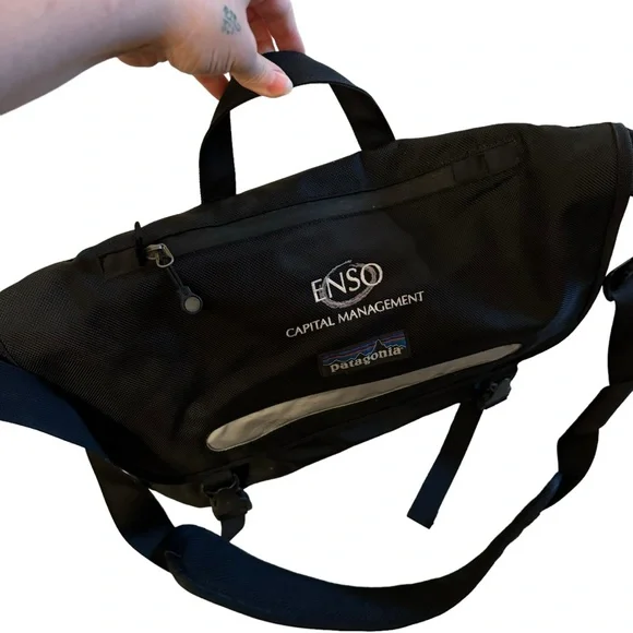 Patagonia Half Mass Bag Messenger Laptop Briefcase Black Nylon Business Travel - Picture 10 of 15